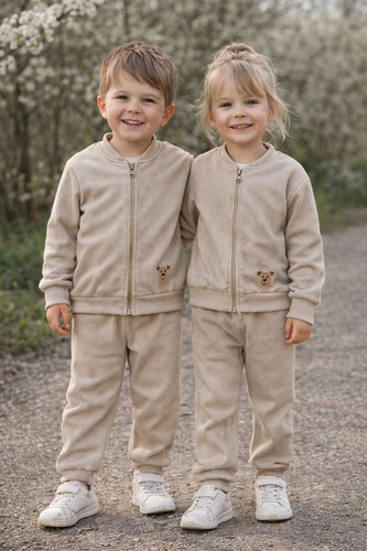 Compleu Misio Bambarillo bej baby cord pentru copii