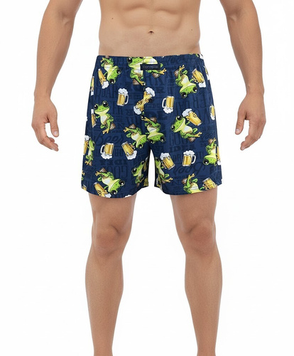 Boxeri bărbați Cornette Classic 001/183 Frog– 100% bumbac, croială lejeră, șliț cu nasture, confort zilnic