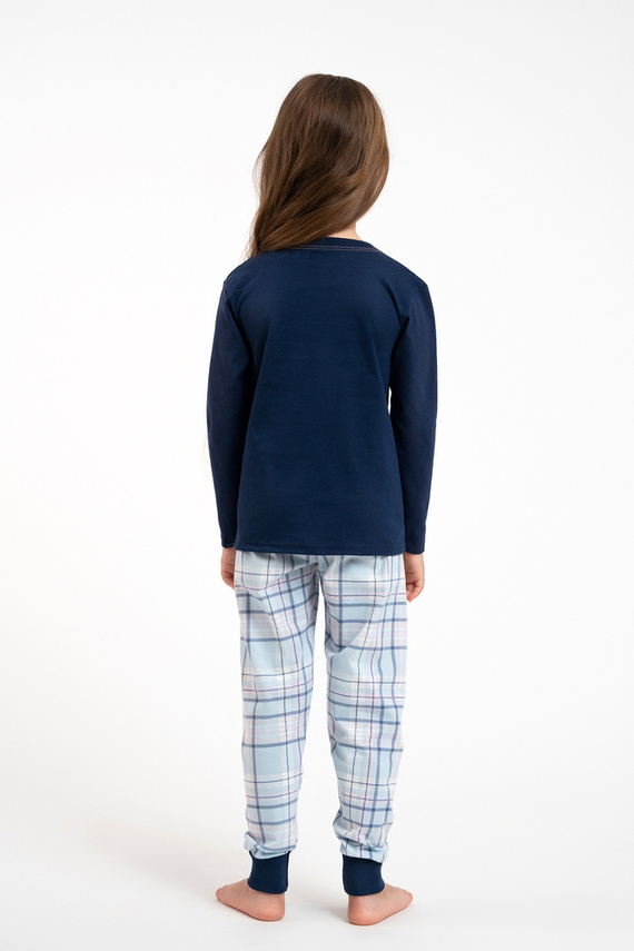 Glamour Pijama pentru fete Italian Fashion - albastru navy/print