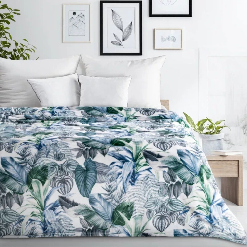 Cuvertura de pat Davos 2 Pătură lasă Eurofirany verde și argintiu