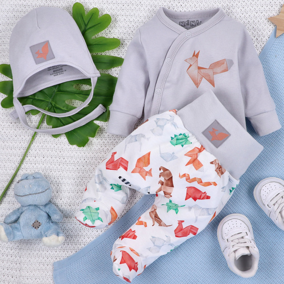 ABN-5390 Costume de dormit Fun Origami din bumbac organic imprimeu Nini