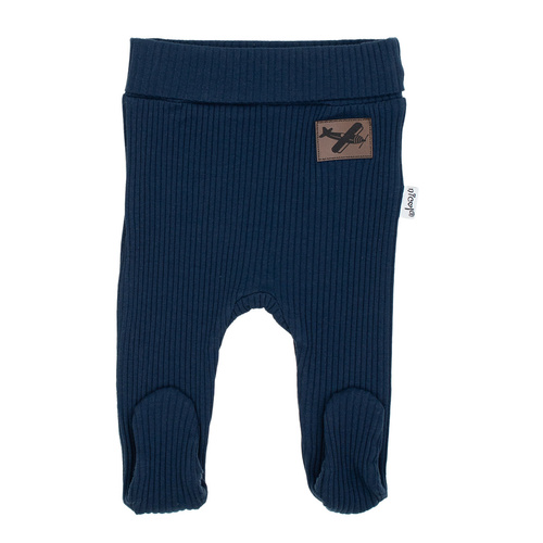 219010 Costum de dormit pentru bebe Willy Nicol – bumbac, bleumarin, cu nervuri