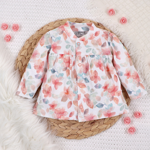 ABN-5421 Flori colorate Caftan pentru copii din bumbac organic imprimeu Nini