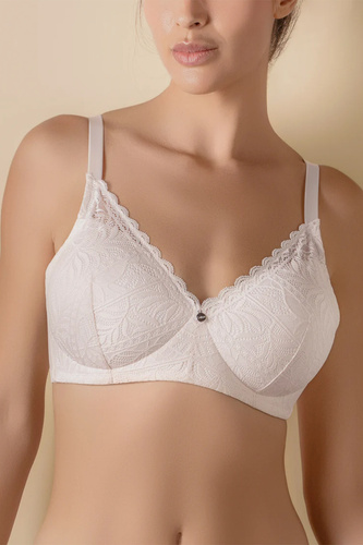 Selene Mireia sutien push-up fără armătură confort și dantelă roz rose
