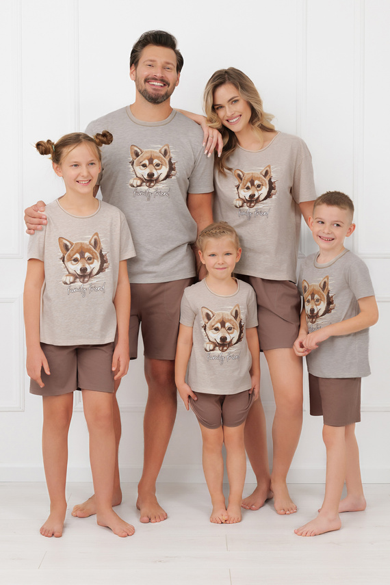 Pijama băiat Shiba Italian Fashion 100% bumbac șort