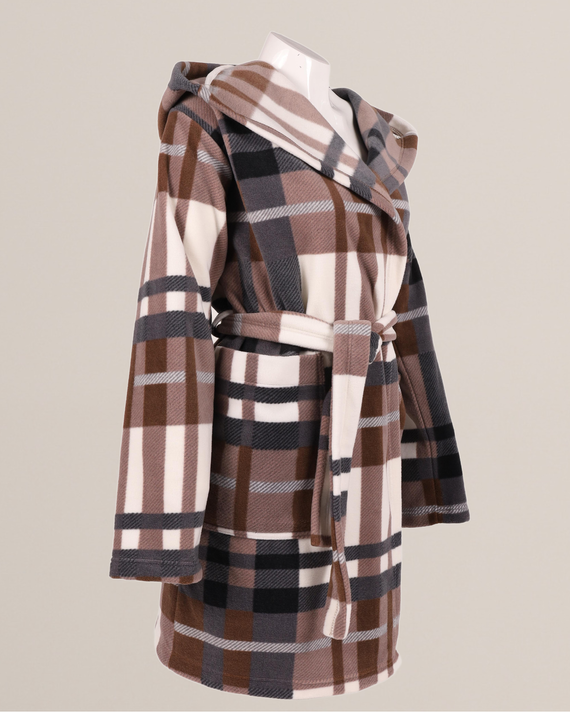 031 De Lafense pătură halat de baie - cald fleece doamnelor dressing rochie Super Cozy, maro