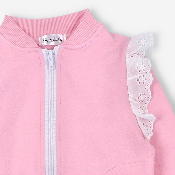 BOB-0005 Hanorac bomber pentru fete By o Baby roz