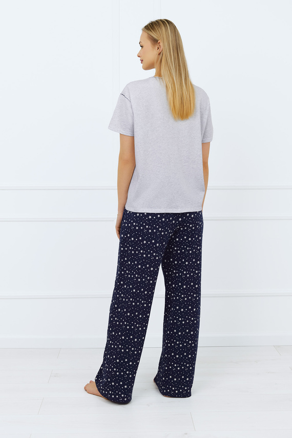 Arugia Pijama cu mânecă scurtă pentru femei, pantaloni lungi Italian Fashion - melange/print 