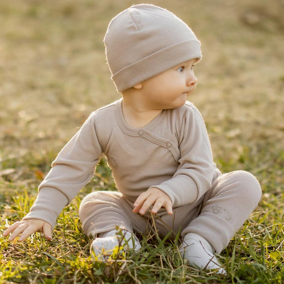 Body Merino din lana merinos Eevi - bej