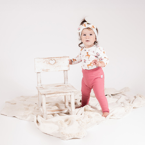 216281 Pantaloni de trening roz Lala Nicol pentru fete 86–146