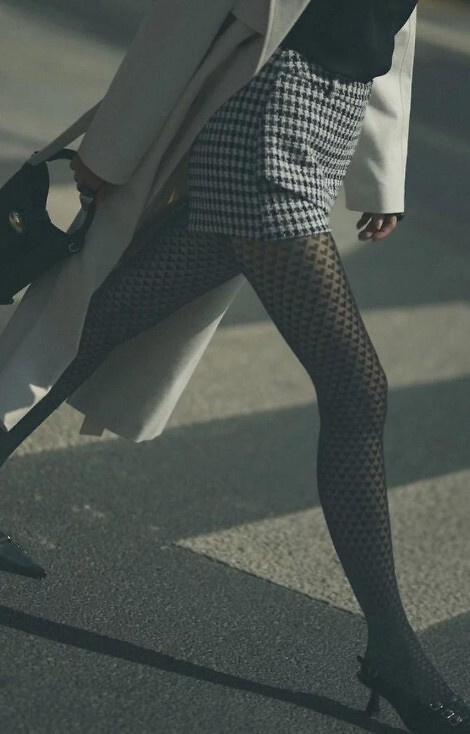 Colanți 1233 Cherie Gabriella 60 denier negri – model cu inimă, 3D