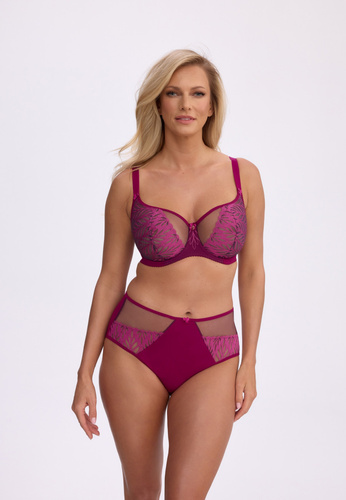 Gaia Mariana BS0 1385 Sutien Soft Balconette Chianti cu broderie SB6