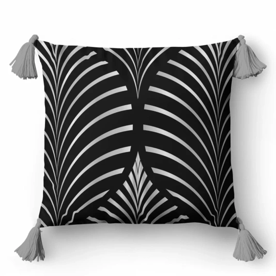 5398 B Ornamente decorative fete de pernă Panama 58 Detexpol negru