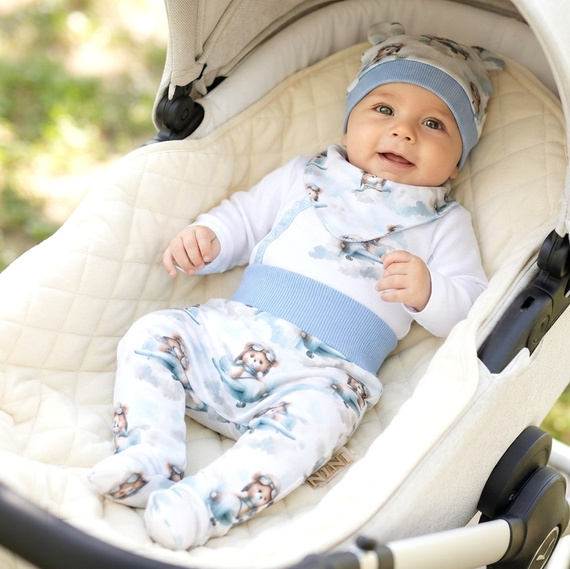 NINI ABK-0058/PIL set pentru bebeluși 4 piese Baby Bear Pilot