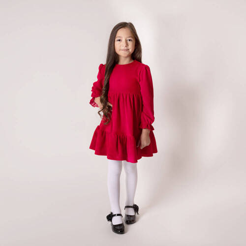 163180 Rochie pentru fete „Magia Crăciunului” Nicol - roșu