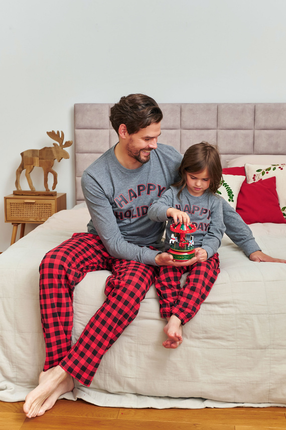 7344 Pijamale bărbați Gri închis Doctor Nap - 100% bumbac