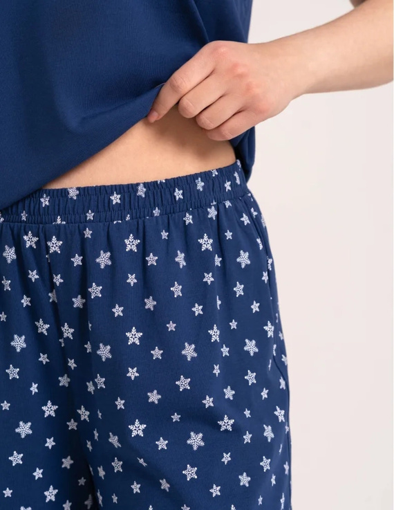 Moraj PDD4300-025 Pijamale damă bleumarin 95% bumbac, de Crăciun