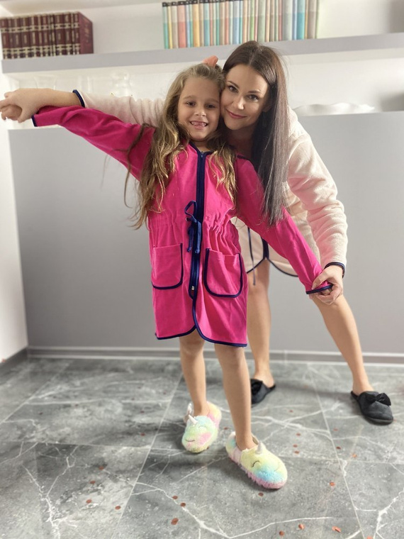 374 / 375 Desiree Halat de baie pentru copii - zmeură