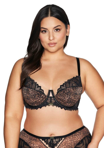 Sutien cu burete semi-căptușit 2132 Black Panther Ava - Negru