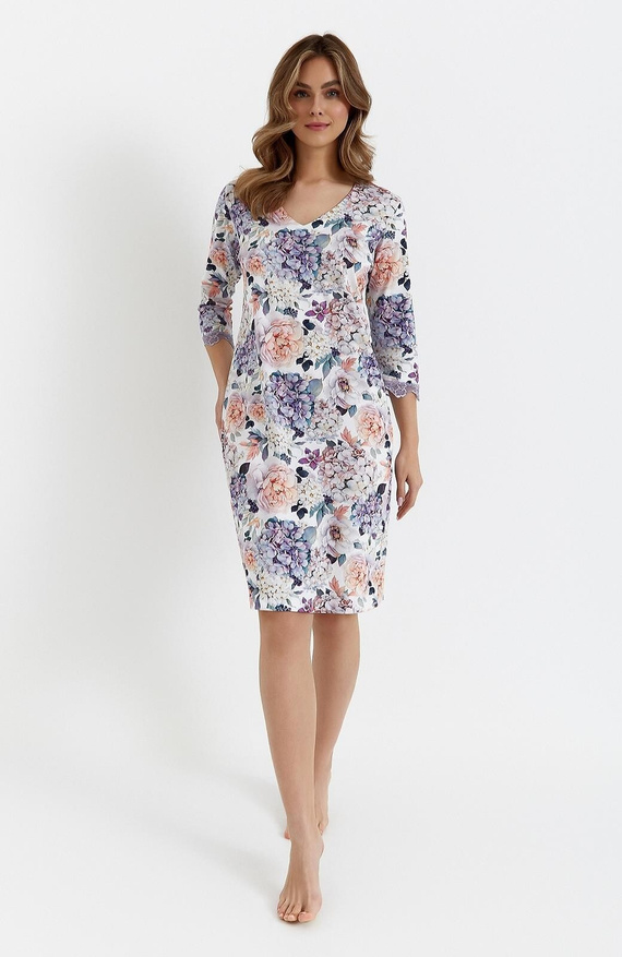 Cămașă de noapte 471 Cana - flori mov