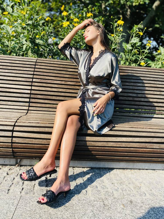 929 Kleoree Halat de baie pentru femei De Lafense - gri