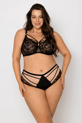 Slip Mediolano Spider 19252 – Dantelă Neagră, Tulle, Talie Înaltă | Eleganță și Confort pentru Femei