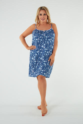 Cămașă de noapte Tulip, curea îngustă Italian Fashion - print