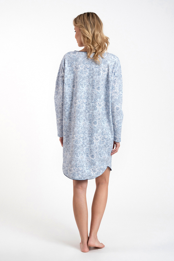 Cămașă de noapte Gracjela Modă italiană - imprimeu albastru 