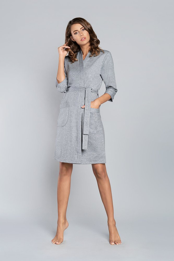 Kalia Ladies halat de baie cu mânecă 3/4 Italian Fashion- roz 