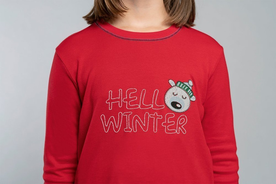 Czoka Pijama pentru fete Italian Fashion- roșu