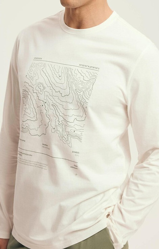 43464 Pijamale Local pentru bărbați din bumbac Henderson, crem - Set confortabil cu imprimeu