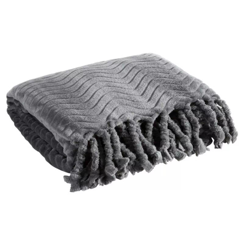 Cuvertura de pat Emma Patura cu franjuri, perdele euro, otel