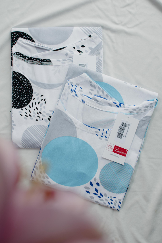 860 Amelia De Lafense cămașă de noapte - mânecă scurtă, viscoză moale - turcoaz