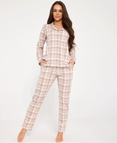 482/434 Pijamale de damă Smile 4 Cornette - bumbac, cu nasturi, guler