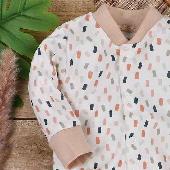 ABN-5326 Salopetă Nini din bumbac organic, crem