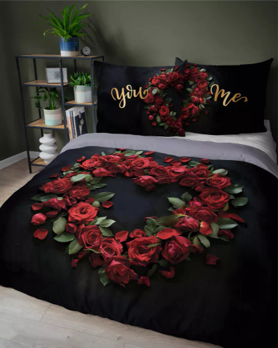 5287 A Holland Cotton Lenjerie de pat Tu și Eu Tu și Eu Detexpol negru