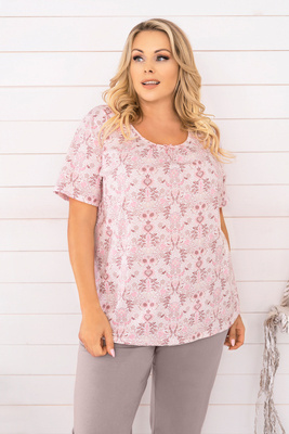 Kalmia Pijamale pentru femei cu mânecă scurtă, pantaloni 3/4 Italian Fashion-print