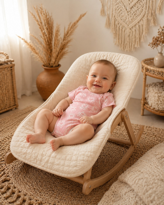 Body pentru bebeluși Mamatti BK16325 roz din bumbac cu mânecă scurtă