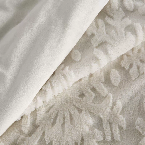 Pătură de Crăciun Blink 2 Eurofirany, crem și auriu