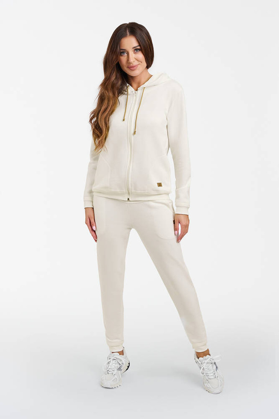 Bluză Roma cu glugă Italian Fashion - ecru