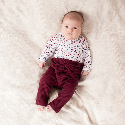 217016 Pantaloni din bumbac Alisa Nicol cu fundita