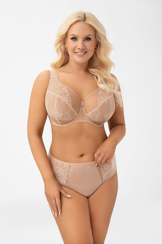G018 Luisse Almond Gorsenia sutien soft pentru sâni mari, dantelă
