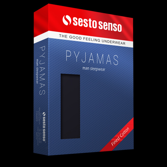 2404 Pijamale militare pentru bărbați cu mâneci lungi și pantaloni Sesto Senso - grafit