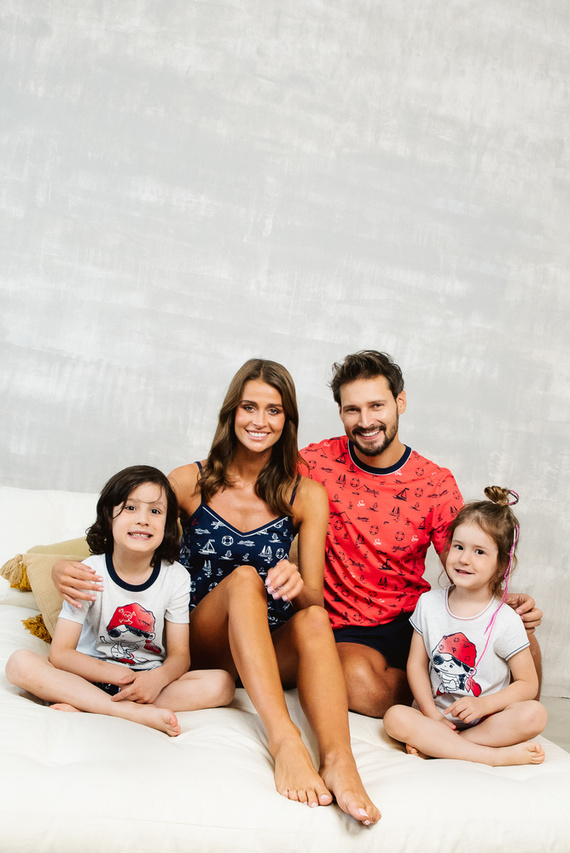 Marina Pijama pentru fete Italian Fashion - melange deschis