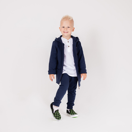 219288 Jachetă pentru copii Willy Nicol – bleumarin cu glugă și urechi