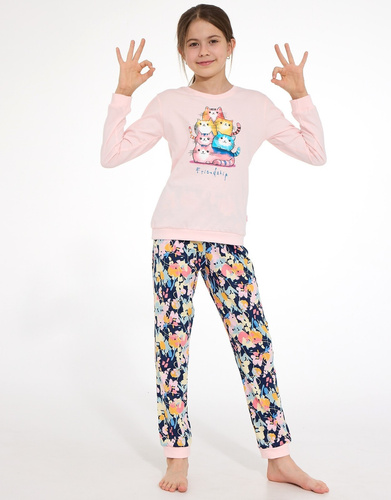 Pijamale pentru fete Cornette Young Girl 592/210 Friendship 100% bumbac