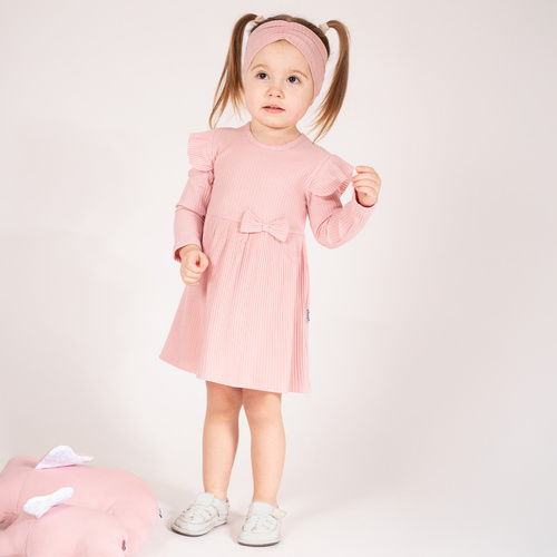 213160 Rochie body cu maneca lunga Nelly Nicol - roz