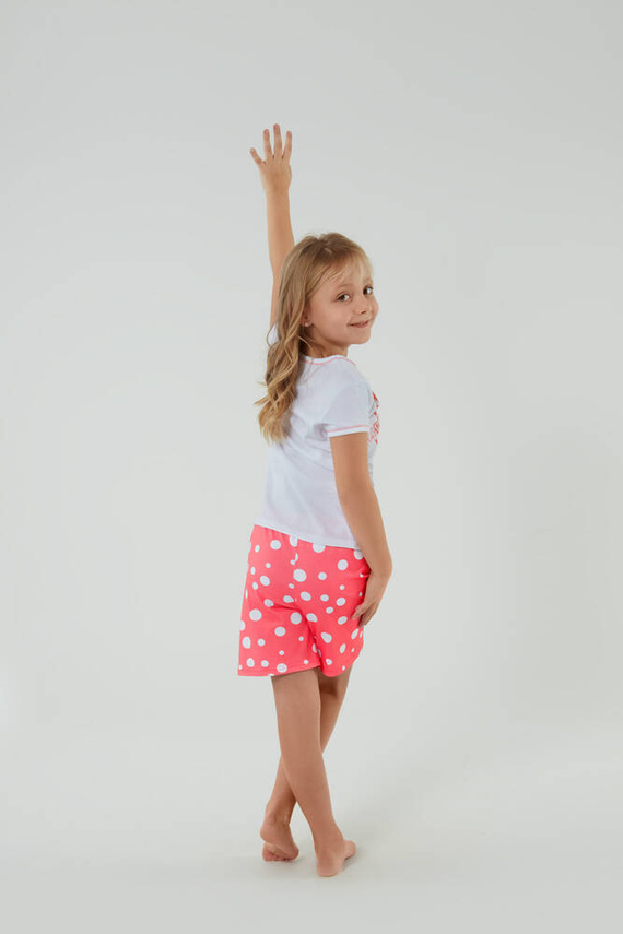 Raba Pijama pentru fete Italian Fashion - imprimeu alb/raspberry