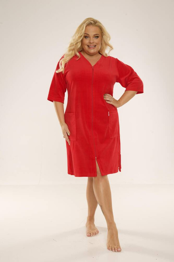 431 Velour Forex Rochie de toaletă pentru femei - roșu