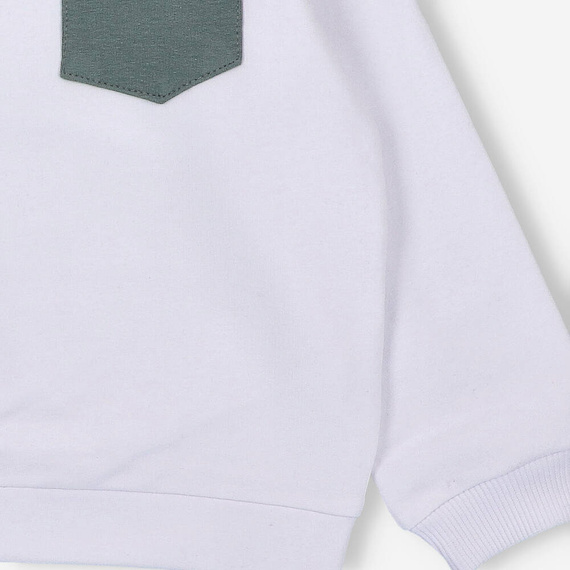 BOB-0004/086 Hanorac băieți By o Baby alb